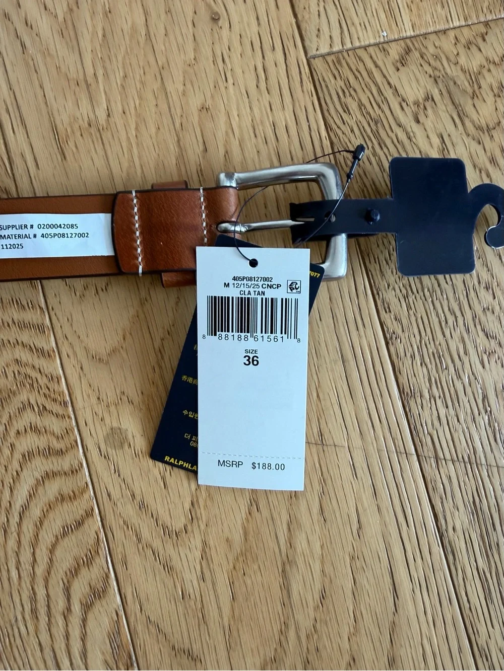 Polo Ralph Lauren Western Silver Concho Leather Belt RRL Saddle Tan L
